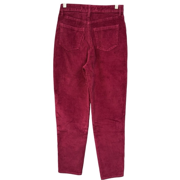 Hollister Ultra High Rise Corduroy Pants Red Wine Womens Size 1 W25 - Picture 2 of 6
